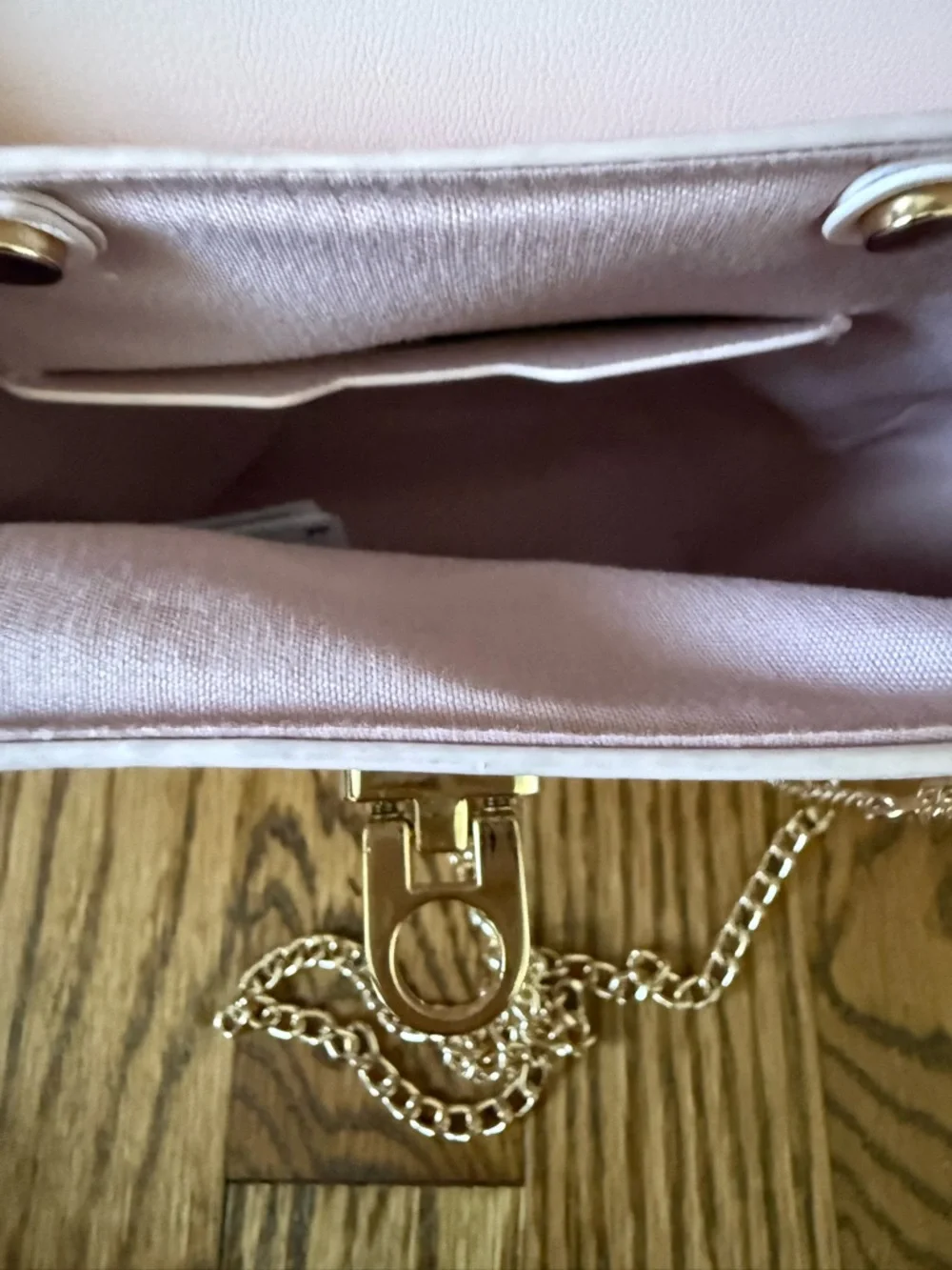 Abel & Lula Girls Blush Pink Mini Handbag Gold Chain Crossbody Purse